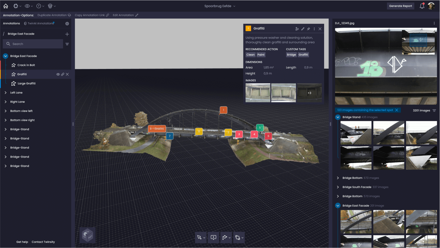 Infrastructure inspection with Twinsity
