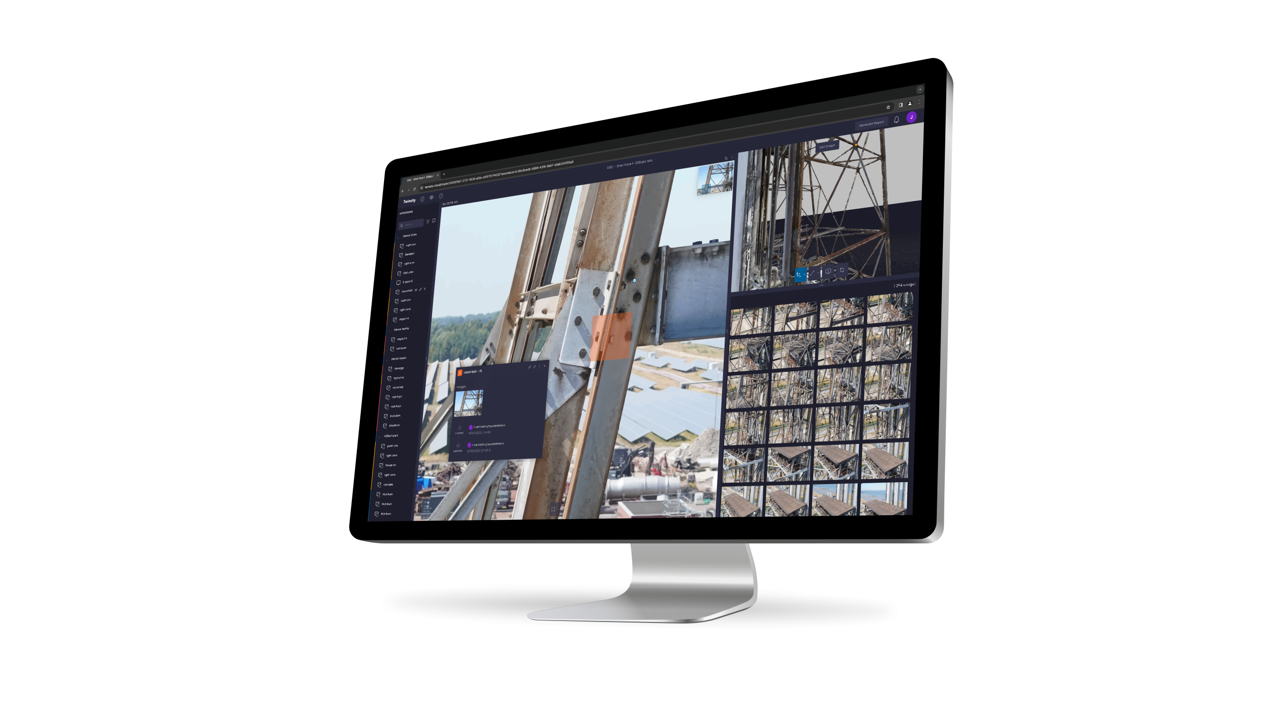 Twinsity on iMac for industrial inspection